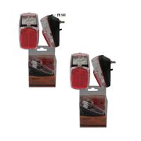 Benson Fietsachterlicht - rood - LED - achterlicht - 2x AAA - 8 x 4 cm - op batterij - fietsverlicht