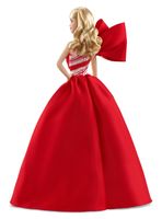 Barbie mannequinpop Signature Kerst blond 28 cm rood - thumbnail