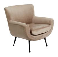 Light & Living Fauteuil Vinstra Velvet - Bruin - thumbnail