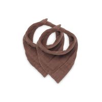 Jollein slab bandana Wrinkled Cotton Chestnut (2-pack) Maat - thumbnail