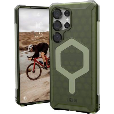 Urban Armor Gear Essential Armor Outdoor telefoonhoes Samsung Galaxy S25 Ultra Olijf, Transparant Inductieve lading