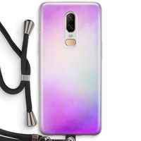 Clouds pastel: OnePlus 6 Transparant Hoesje met koord