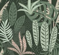 Vintage behang Zomerse palmbomen