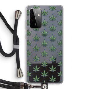 Weed: Samsung Galaxy A72 5G Transparant Hoesje met koord