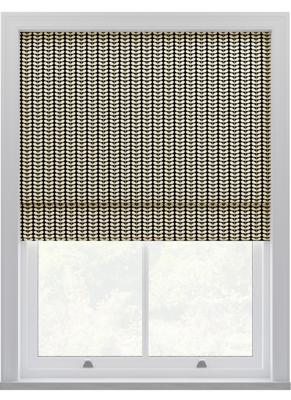 Orla Kiely - Vouwgordijnen - Tiny Stem Zwart