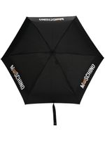 Moschino parapluie à logo imprimé - Noir - thumbnail