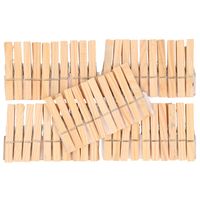 250x Houten wasknijpers 7,5 cm - thumbnail