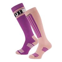 Poederbaas Skisokken 2-pack Swedish Pink-39/42