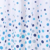 Differnz Circles douchegordijn 100% polyester - verzwaarde onderzoom - 120 x 200 cm - blauw