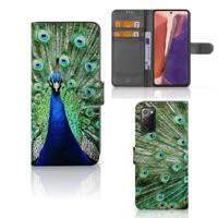 Samsung Galaxy Note 20 | Telefoonhoesje | Met pasjeshouder | Pauw