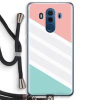 Strepen pastel: Huawei Mate 10 Pro Transparant Hoesje met koord