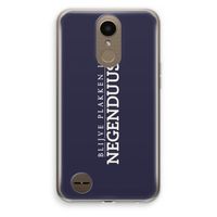 Blijve plakken in Negenduust: LG K10 (2017) Transparant Hoesje