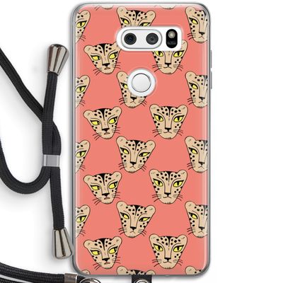 Tijger: LG V30 Transparant Hoesje met koord
