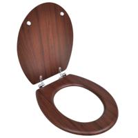VidaXL Toiletbril simpel ontwerp mdf bruin VidaXL Toiletbril simpel ontwerp mdf bruin