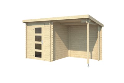 Blokhut met overkapping Jelle 370x175 - Outdoor life