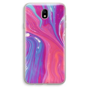 Paarse stroom: Samsung Galaxy J7 (2017) Transparant Hoesje
