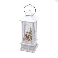 LED kerstlantaarn met kerstman en hond - Konstsmide