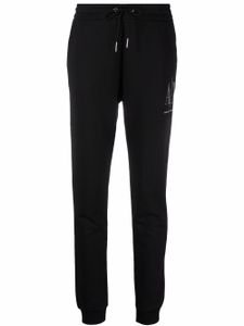 Armani Exchange pantalon de jogging à logo strassé - Noir