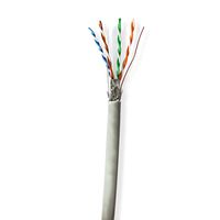 Nedis Netwerk Kabel Rol | CAT6 | Solid | S/FTP | CCA | 100.0 m | Binnenshuis | Rond | PVC | Grijs | Gift Box - CCBG8524GY100S