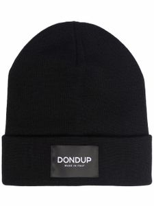 DONDUP bonnet à patch logo - Noir