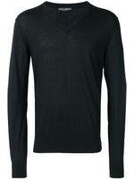 Dolce & Gabbana v-neck knitted jumper - Noir