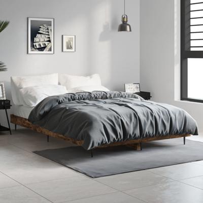 Bedframe zonder matras hout gerookt eikenkleurig 120x190 cm