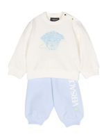 Versace Kids survêtement en coton à logo imprimé - Bleu - thumbnail