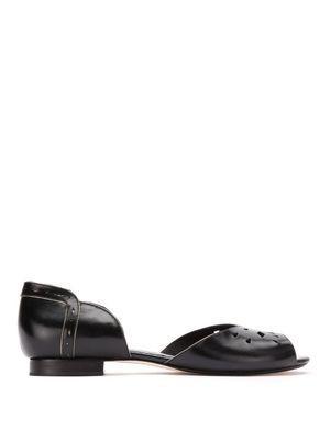 Sarah Chofakian ballerines à bout ouvert - Noir