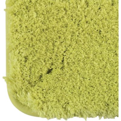 Badkamerkleedje/badmat tapijt - voor op de vloer - appelgroen - 50 x 70 cm - langharig