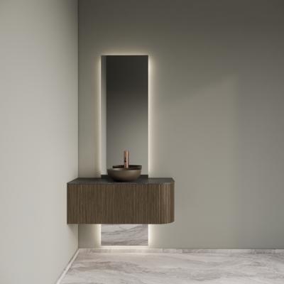 Badkamermeubelset Gliss Design Alluro 100 cm Links Ash Grey