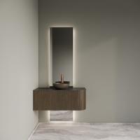 Badkamermeubelset Gliss Design Alluro 100 cm Links Ash Grey