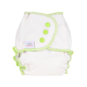 Ella&apos;s House Bum Slender - maat S 4-8 kilo - Maat S (3-7 kilo) - Lichtgroen - Drukknoopjes