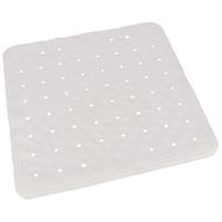 Witte anti-slip badmat/douchemat 54 x 54 cm vierkant   -