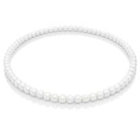 Witte houten kralen ketting 90cm
