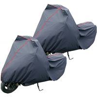 Beschermhoes voor brommer/scooter/motor - 2x - universeel - grijs - 250 x 115 x 75 cm