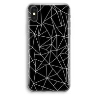 Geometrische lijnen wit: iPhone XS Max Transparant Hoesje