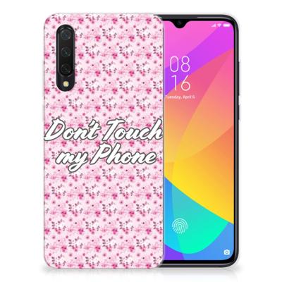Xiaomi Mi 9 Lite Silicone-hoesje Flowers Pink DTMP Xiaomi Mi 9 Lite Silicone-hoesje Flowers Pink DTMP