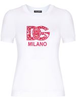 Dolce & Gabbana t-shirt à logo imprimé - Blanc