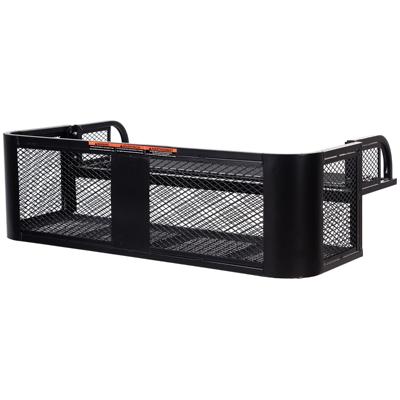 Metalen Mand voor Alle Terreinvoertuigen met Gaasontwerp Bagagemand Grote Opbergruimte op 2 Niveaus 104 x 67 x 31,5 cm Zwart