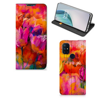 Bookcase OnePlus Nord N10 5G Tulips - thumbnail