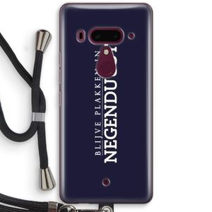 Blijve plakken in Negenduust: HTC U12+ Transparant Hoesje met koord