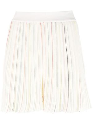 Sonia Rykiel short plissé à rayures contrastantes - Tons neutres