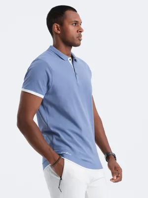 Ombre - Jalti - Poloshirt Heren - Korte Mouw - Denim