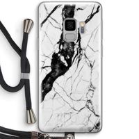 Witte marmer 2: Samsung Galaxy S9 Transparant Hoesje met koord