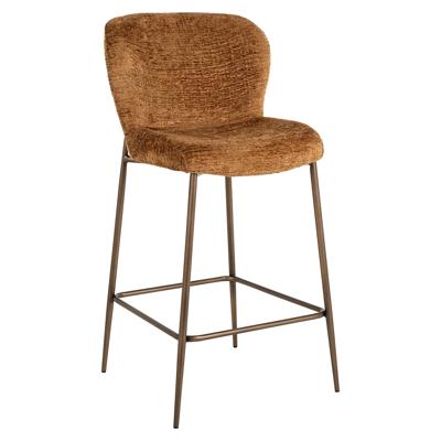 Richmond Barstoel 'Odarby' Fusion stof, kleur Cognac (zithoogte 68cm)