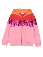 Marc Jacobs Kids hoodie zippé à design colour block - Rose