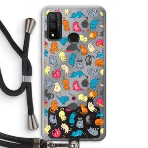 Kleurrijke katten: Huawei P Smart (2020) Transparant Hoesje met koord