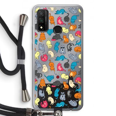 Kleurrijke katten: Huawei P Smart (2020) Transparant Hoesje met koord