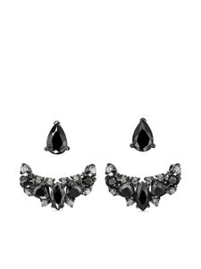 Anabela Chan boucles d'oreilles Twinkle en or blanc 18ct - Noir