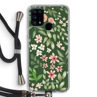 Botanical green sweet flower heaven: Samsung Galaxy M31 Transparant Hoesje met koord
